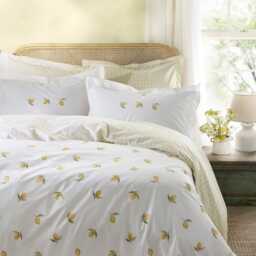 Sophie Allport Lemons Duvet Set, Super King, White - thumbnail 1