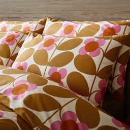 Orla Kiely Stem Bloom Standard Pillowcase Pair, Saffron - thumbnail 2
