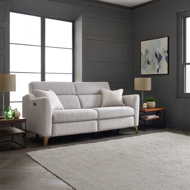 Casa Ollie 2 Seater Power Recliner Fabric Sofa - image 1