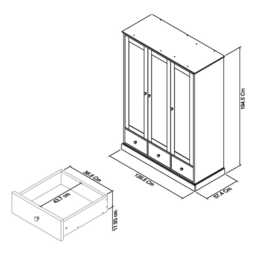 Casa Eva Triple Wardrobe - thumbnail 4