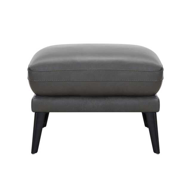Casa Austin Leather Footstool, Charcoal - image 1