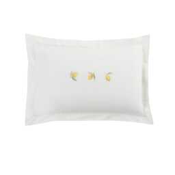Sophie Allport Lemons Oxford Pillowcase Pair, White - thumbnail 1
