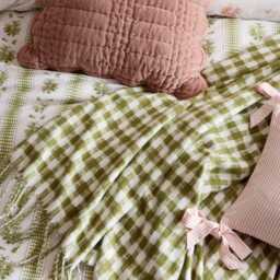 Laura Ashley Knapton Throw, 130cm x 170cm, Olive Green - thumbnail 2