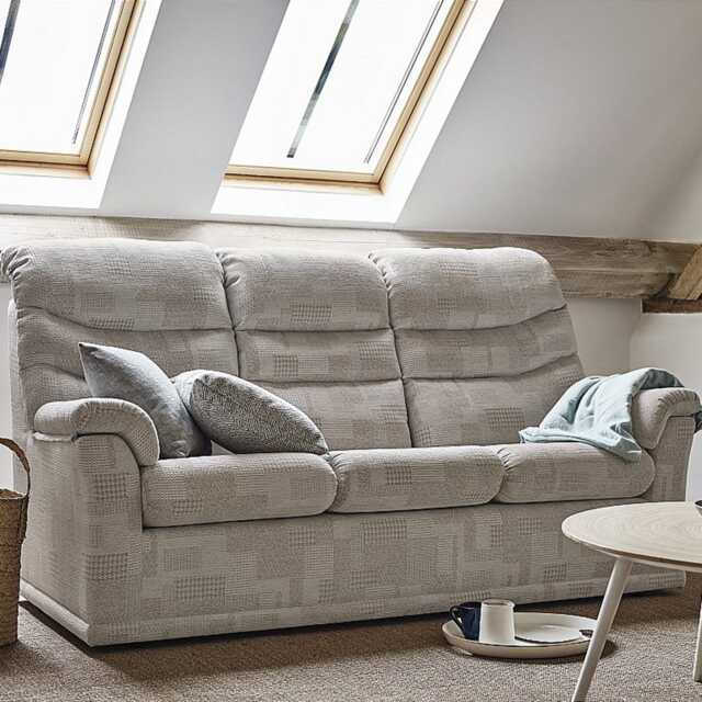 G Plan Malvern 3 Seater Manual Fabric Recliner Sofa, Harbour Sand - image 1