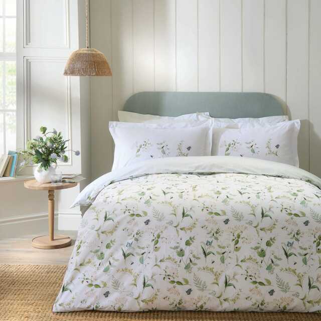 Sophie Allport Wild Floral Duvet Set, Single, Green