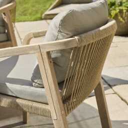 Kettler Cora Wooden Garden Dining Set, Round, 4 Seater - thumbnail 2