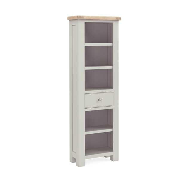 Casa Nantes Slim Bookcase, Stone Grey