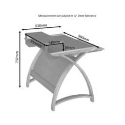 Jual Helsinki 900 Office Desk, Grey - thumbnail 2