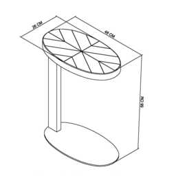 Casa Eclipse Sofa Side Table - thumbnail 3