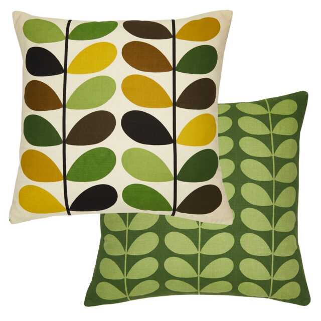 Orla Kiely Multi Stem Cushion, Fern & Ochre - image 1