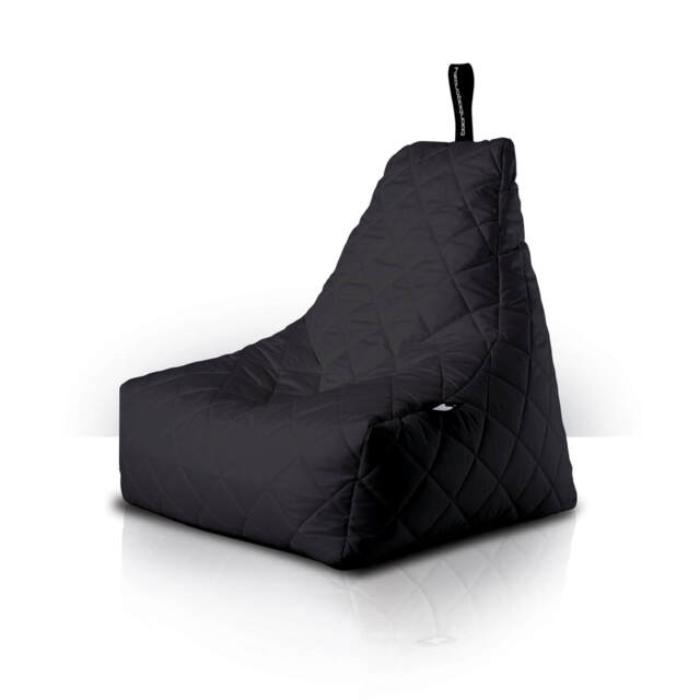 Extreme Lounging Mighty B-Bag Quilted Weather Resistant Outdoor Bean Bag, Black - image 1