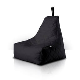 Extreme Lounging Mighty B-Bag Quilted Weather Resistant Outdoor Bean Bag, Black