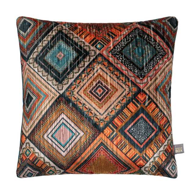 Scatter Box Rio Cushion, Teal & Orange - image 1