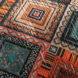 Scatter Box Rio Cushion, Teal & Orange - thumbnail 2
