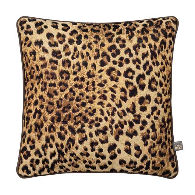 Scatter Box Gene Leopard Cushion, Orange & Brown - image 1