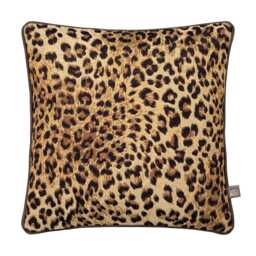 Scatter Box Gene Leopard Cushion, Orange & Brown - thumbnail 1