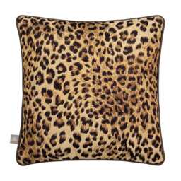 Scatter Box Gene Leopard Cushion, Orange & Brown - thumbnail 3