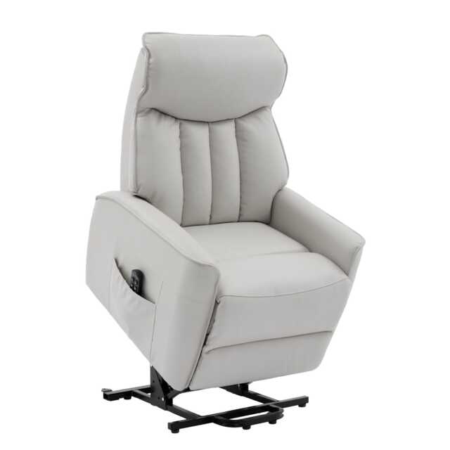 Casa Bali Leather Dual Motor Riser Recliner Armchair, Sandy - image 1
