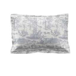 Laura Ashley Braysmith Toile Standard Pillowcase Pair, Chambray Blue - thumbnail 2