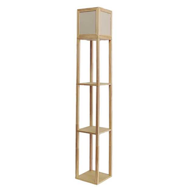Casa Salem Shelf Floor Lamp, Wood