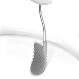 Joseph Joseph EasyStore Plus Toilet Roll Holder with Flex Toilet Brush, Stainless Steel - thumbnail 2