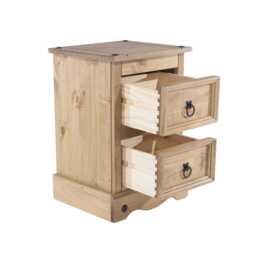 Casa Connor 2 Drawer Petite Bedside Cabinet, Pine - thumbnail 3
