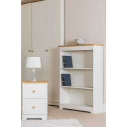 Casa Chandler 2 Drawer Petite Bedside Cabinet, White - thumbnail 2
