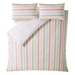 Laura Ashley Sophie Stripe Duvet Set, King, White - thumbnail 2