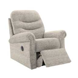 G Plan Holmes Power Fabric Recliner Armchair, Porto Mist - thumbnail 2