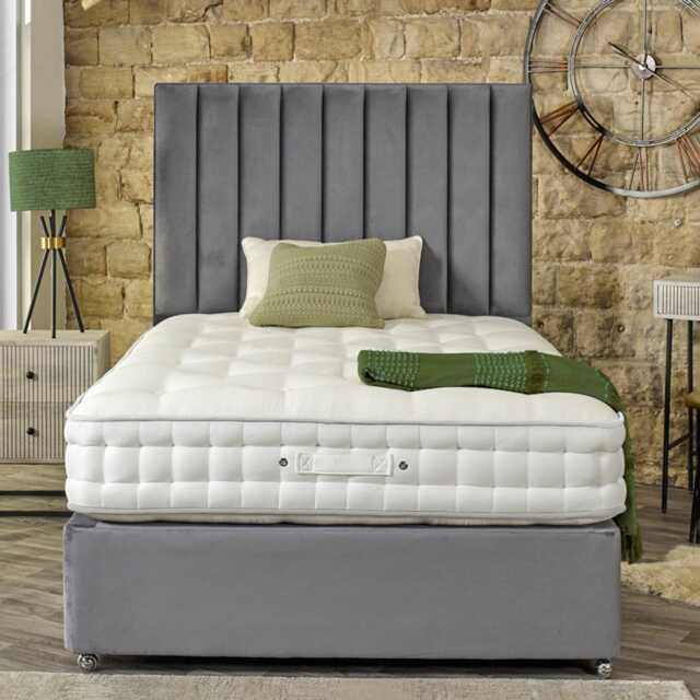 Casa Zen Divan Bed Set with Floorstanding Headboard, Double - image 1