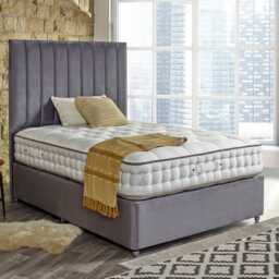 Casa Zen Divan Bed Set with Floorstanding Headboard, Double - thumbnail 2