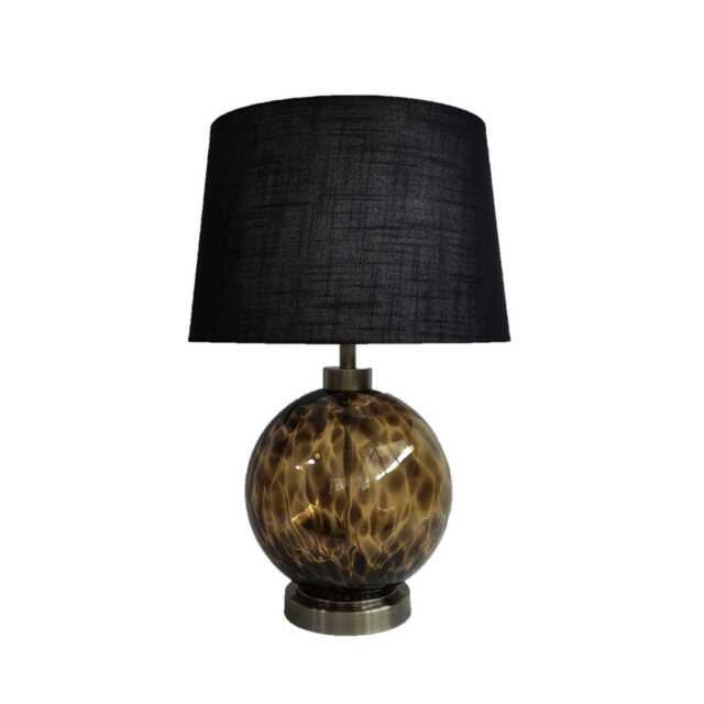 Casa Las Vegas Glass Table Lamp, Black