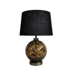 Casa Las Vegas Glass Table Lamp, Black