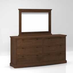 Casa Barbados 3+3 Drawer Wide Chest, Dark Wood
