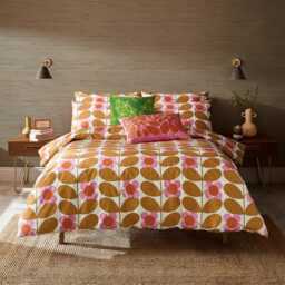 Orla Kiely Stem Bloom Duvet Set, Super King, Saffron - thumbnail 2