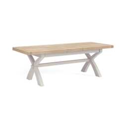 Casa Nantes Cross Leg Extending Dining Table, Stone Grey