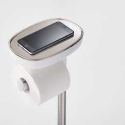 Joseph Joseph EasyStore Toilet Roll Holder, Stainless Steel - thumbnail 4