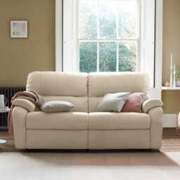 G Plan Mistral 3 Seater Double Manual Recliner Leather Sofa - thumbnail 2
