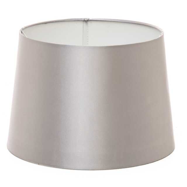 Casa Empire Cylinder Lamp Shade, 30cm, Silk, Silver