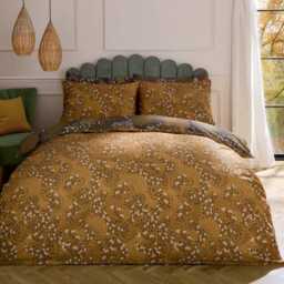 Sara Miller Owl Forest Duvet Set, Double, Deep Olive - thumbnail 2