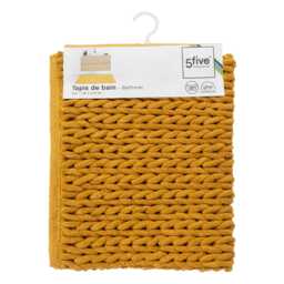 5five Chunky Knit Bath Mat, Ochre - thumbnail 4
