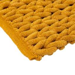 5five Chunky Knit Bath Mat, Ochre - thumbnail 2