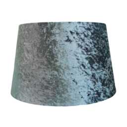 Casa Velvet Empire Lamp Shade, 40cm, Silver