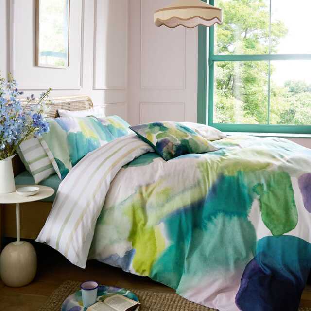 Bluebellgray Lochaber Duvet Set, Single, Sea - image 1