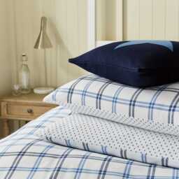 Long Island By Helena Springfield Hunter's Check Duvet Set, King, Cobalt Blue - thumbnail 3