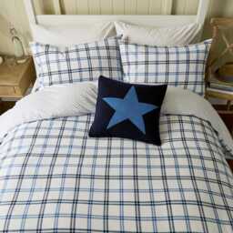 Long Island By Helena Springfield Hunter's Check Duvet Set, King, Cobalt Blue - thumbnail 2