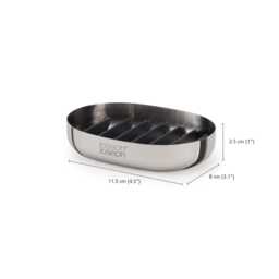 Joseph Joseph EasyStore Luxe Soap Dish, Stainless Steel - thumbnail 2