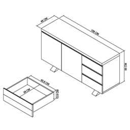 Casa Eclipse Wide Sideboard - thumbnail 3