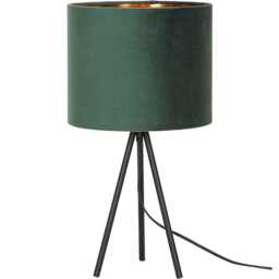 Casa London Tripod Table Lamp, Small, Black & Green