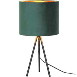 Casa London Tripod Table Lamp, Small, Black & Green - thumbnail 2